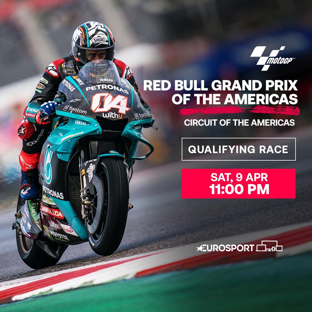 EurosportIN's tweet photo. The #AmericasGP is here! 🇺🇸🔥. Who do you think will finish🔝 in tonight's qualifying race in Austin?
Watch it live on 📺 Eurosport!
@MotoGP
@India_Yamaha
#MotoGP #AmericasGP #QualifyingRace #Motorsport #motorcycle #Racing #Race #EurosportIndia https://t.co/lBdHGYy7lg