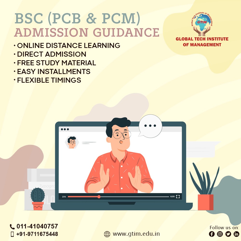 gtimeducation's tweet image. BSC (PCB &amp;amp; PCM) Course

Admission Guidance

👉Online Distance Learning
👉Direct Admission 
👉Free Study Material
👉Easy Installments
👉Flexible Timings

Get &apos;FREE&apos; consultation call on: +91- 9711675448 / +91-11-41040757

Visit at: gtim.edu.in
#bsc #bsccourse #pcb #pcm