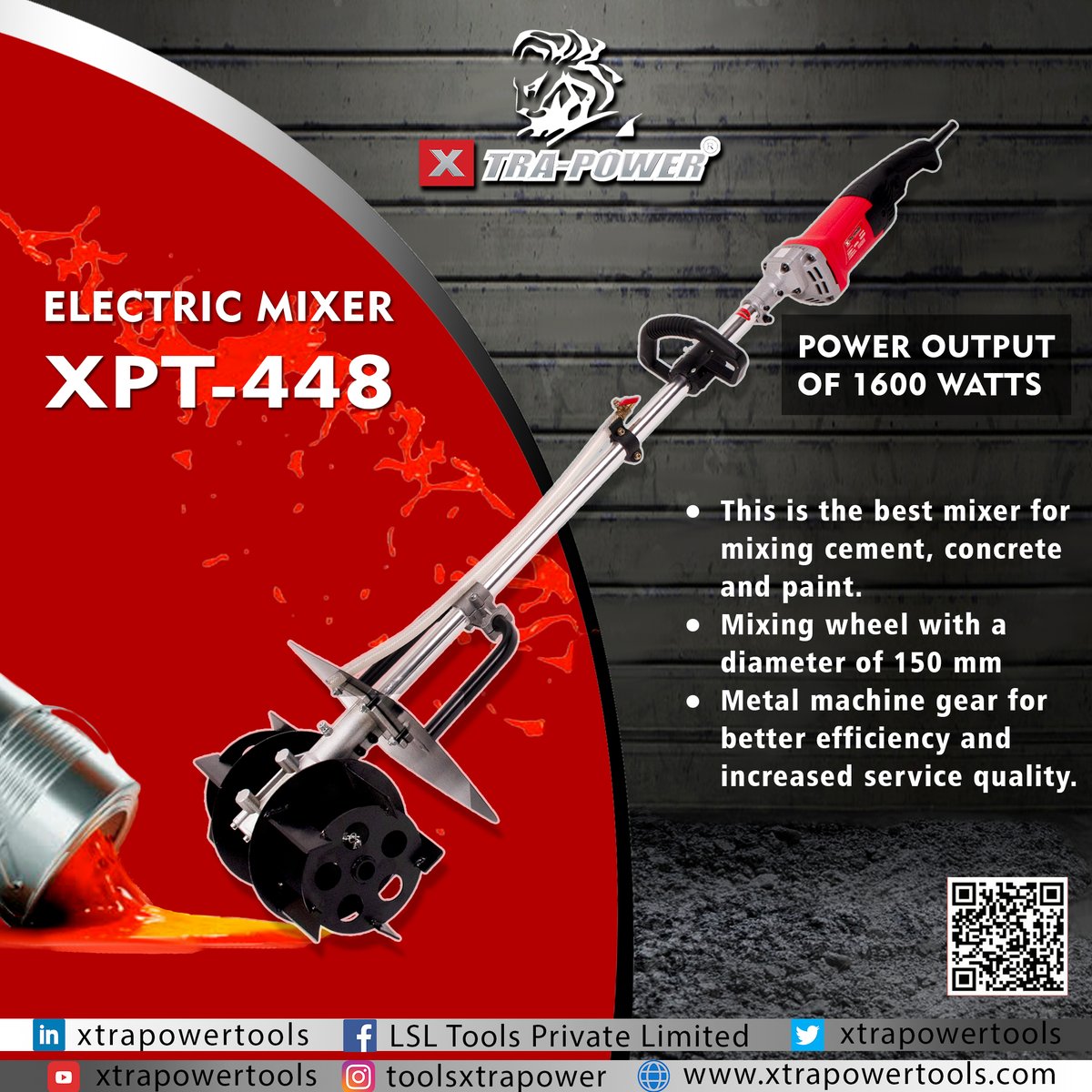 ToolsXtraPower's tweet photo. XTRA-POWER XPT 448 Multifunction Electric Mixer
#electricmixer #paintmixer #puttymixer #wallputty #xtrapowertools #XTRAPOWER #lsltools #powertools https://t.co/ntJqcGjiIq