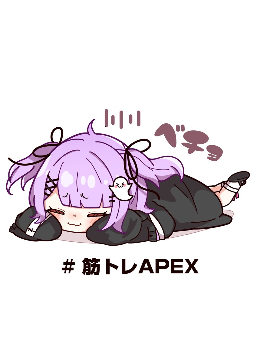 1girl on stomach purple hair solo lying closed eyes hair ornament  illustration images