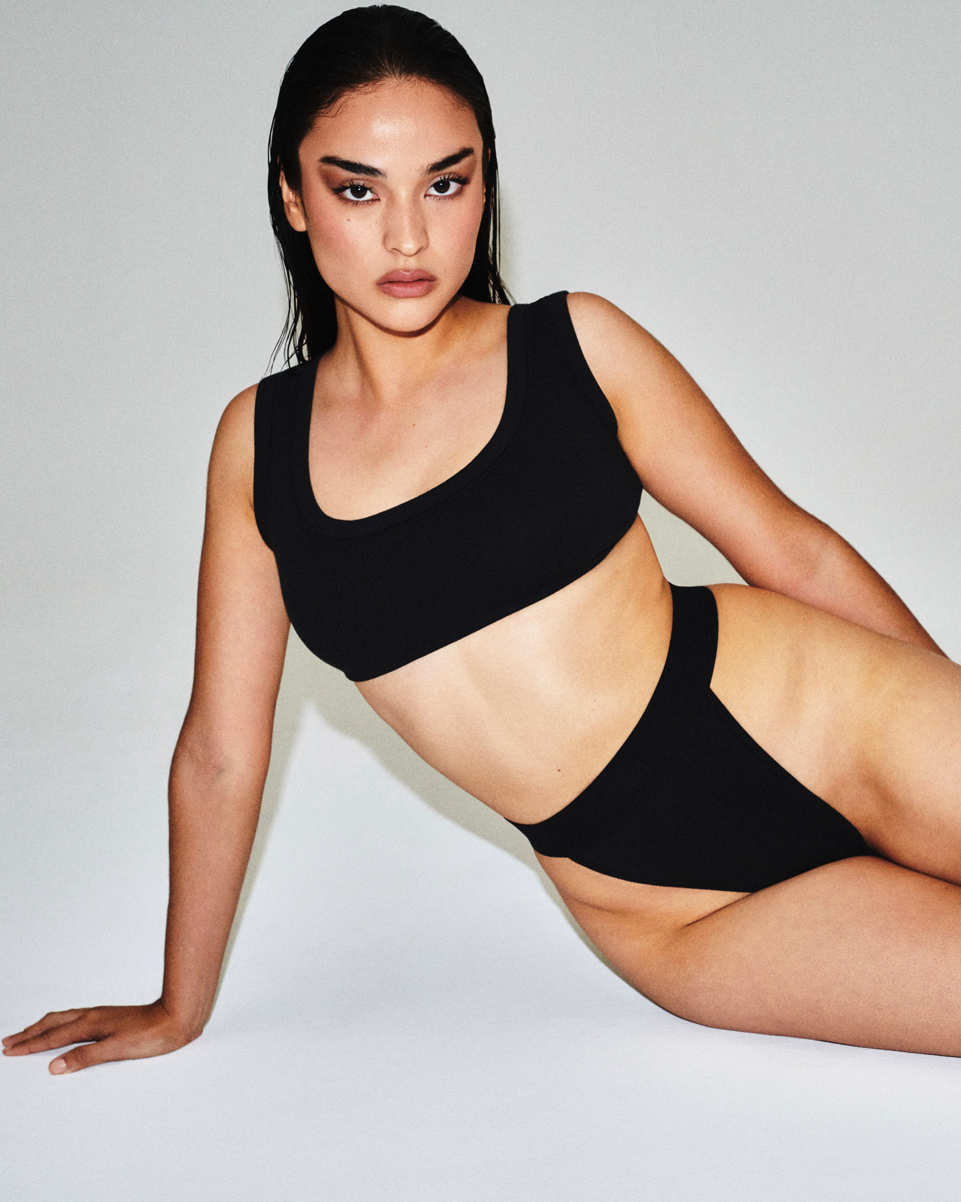 SKIMS on X: Keep it short, sweet, and supported in the Scoop Neck Bralette.  This pullover style is perfect underneath your clothes and made from our  signature breathable Cotton Rib fabric. Get