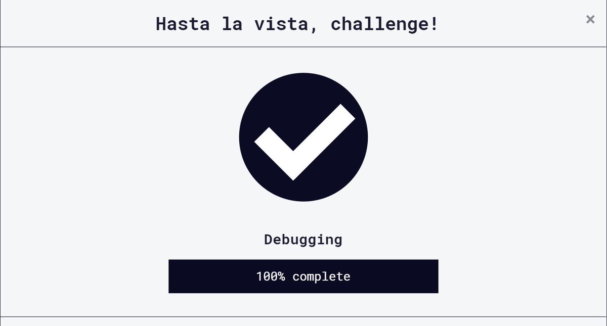 UBiango's tweet image. Day 52 of #100DatsOfCode

I complete the debugging section on the #FreeCodeCamp interactive platform.