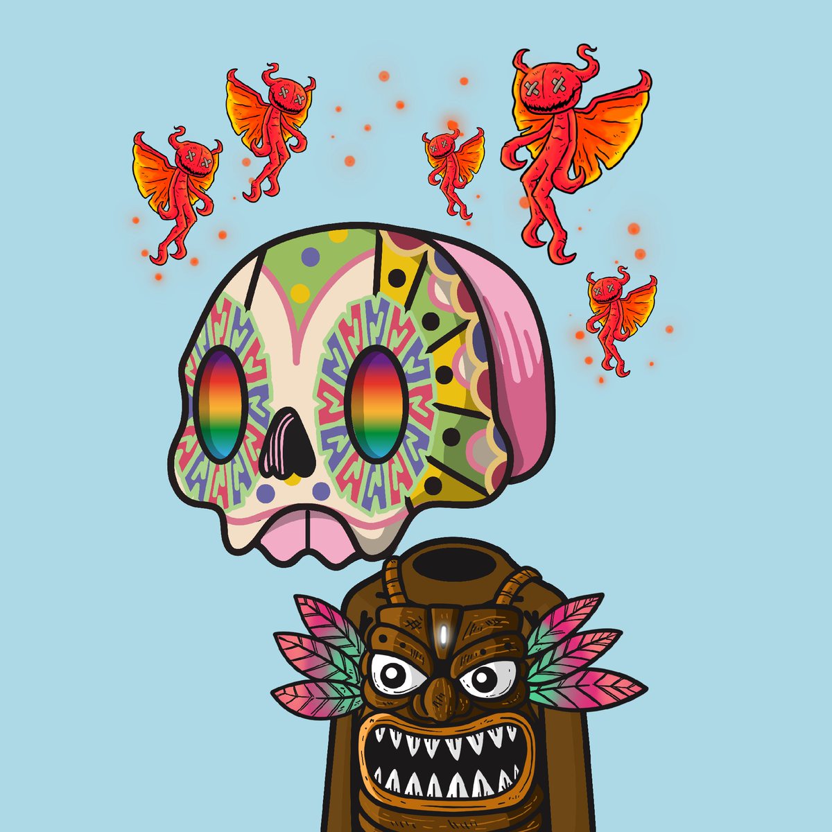 vinhwinh_'s tweet photo. Feels underexposed, so did a bit of shopping after the reveal! Here are a few of my favorite body traits in the collection. @los_muertosNFT https://t.co/RmUAzjVRrF