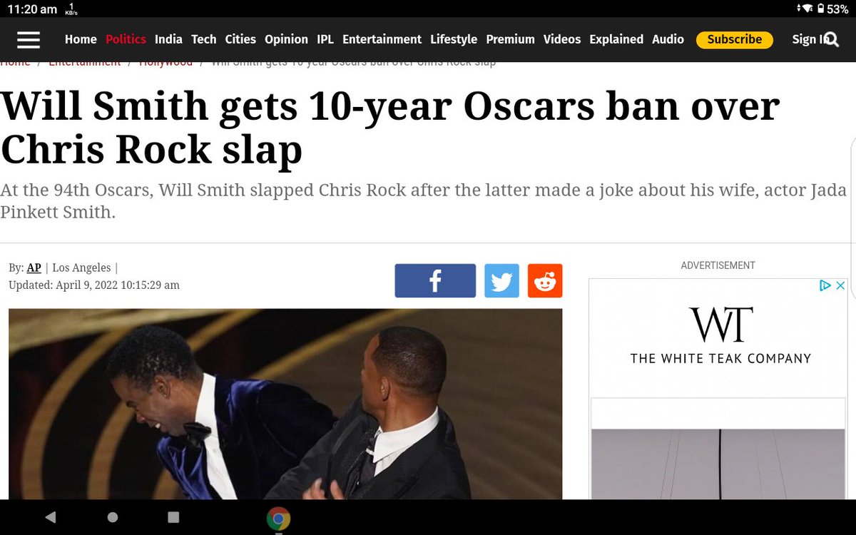 RamShivakumar7's tweet photo. This is totally a unfair thing.... Oscar should get back this....#WillSmith #willsmithslap #WillAndChris https://t.co/msnSWhLDw2