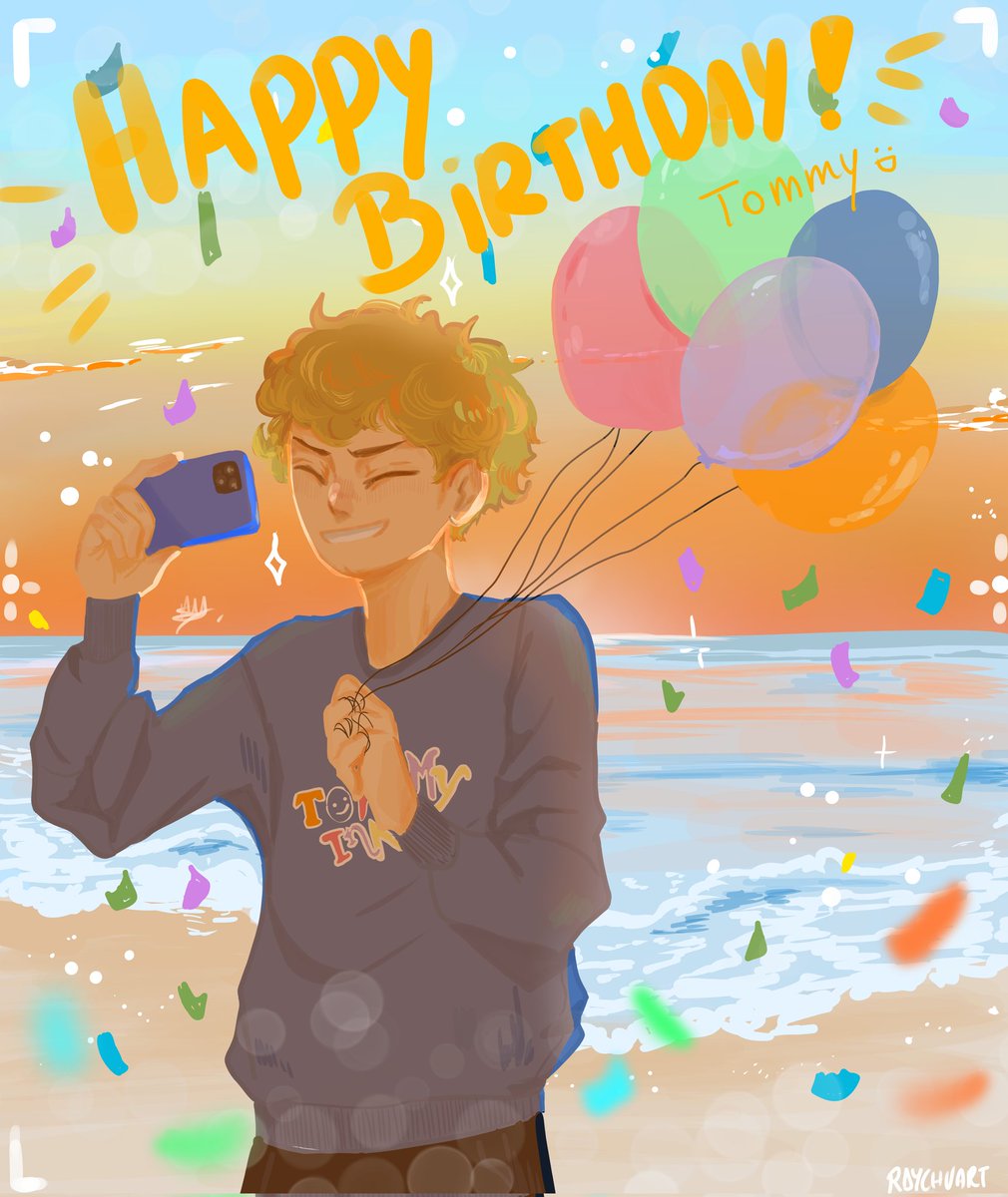 Yey! Birthday boy! ✨✨🎉 
(Rt's appreciated) ;v; i did this a little bit rushed sorry;;;; 
#tommyinnitfanart #tommyinnit #mcyt #happybirthdaytommy