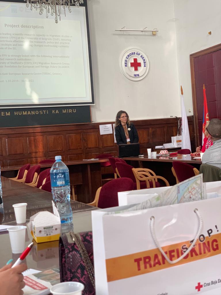 MIGREC_SRB's tweet photo. Danijela Pavlovic presented the #MIGREC project at the International Seminar on Migration and Combating Trafficking in Human Beings, organized by the Red Cross of Serbia from 8 to 10 April.
#migrant #international #Project https://t.co/NldS6jFbMD