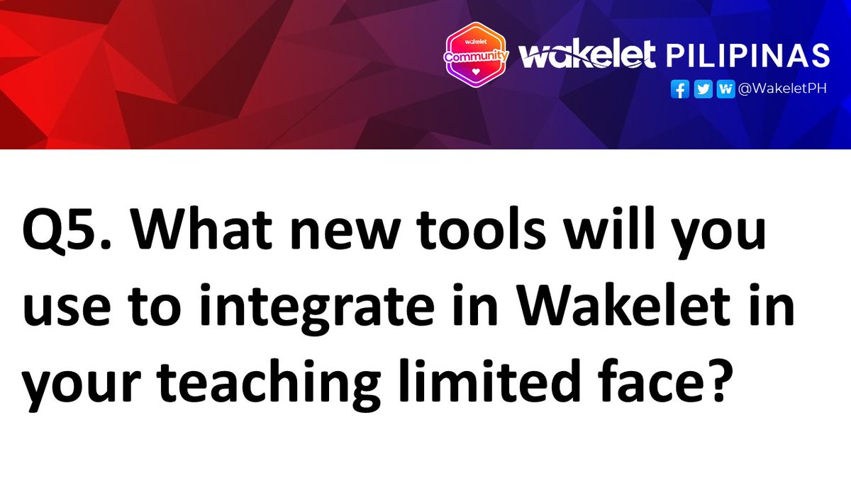 cksapungan's tweet photo. Q5. What new tools will you use to integrate in Wakelet in your teaching limited face?
#WakeletWave🌊
#WakeletPilipinas #WakeletPHCommunityWeek
@wakeletPH
@wakelet https://t.co/nrritLq7Pt