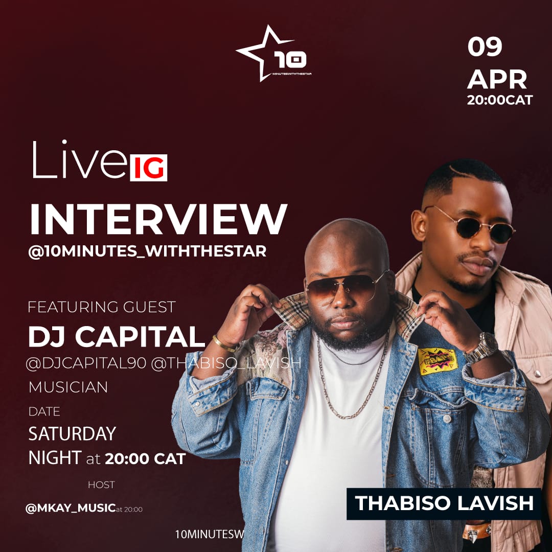 10minutes_wts's tweet image. Alert🚨Good People, its a Sartuday &amp;amp; we got the Capital &amp;amp; the lavish tonight, so do tune in and catch our live  interview with @DJCapital90 &amp;amp; @thabiso_lavish chatting to @iam_mkaymusic 
They will be chatting to us about music, new single #callmeup ft @TouchlineTruth 
Tune in