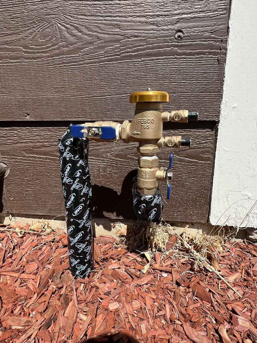MCSBuild's tweet image. #pressurevacuumbraker #pvb #backflowpreventer #febco765 3/4” #irrigationsystem #spinklersystem #insulation
