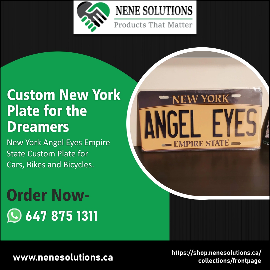 Custom New York plate - for the dreamers 🗽

New York Angel Eyes Empire State custom plate for cars bikes and bicycles 👈

shop.nenesolutions.ca/collections/fr… 

#canadatravel #Saskatchewan #canadianmoms #Toronto #plateslove #flagplates #Montreal #BritishColumbia #Winnipeg #Edmonton