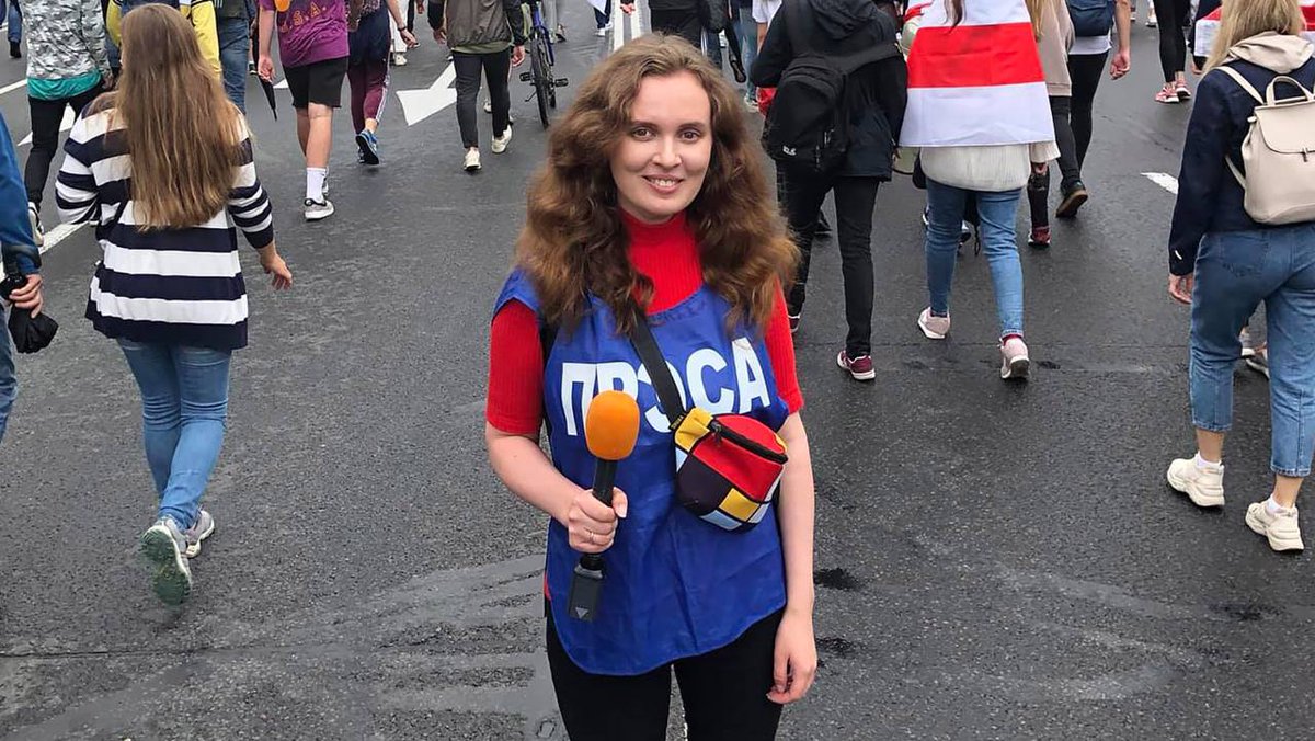 belarus_women's tweet photo. #Repression in #Belarus
⚡#PoliticalPrisoner @Belsat_TV #journalist, Katsiaryna Andreyeva, while behind bars was charged with the #treason. She faces up to add. 15y. in prison.
Detained in #Mensk on Nov.15th, 2020, for doing her job.
Sentenced to 2y. in prison.
#FreeAndreyeva https://t.co/z6UsIGuMSh