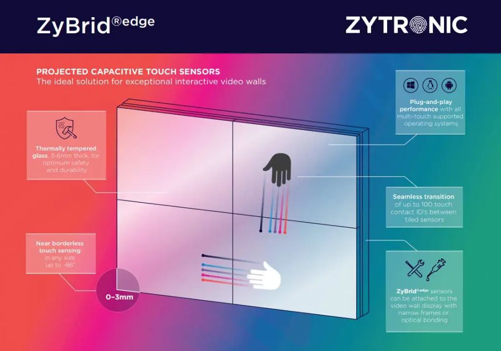 Zytronic's tweet image. - Easy setup with plug &amp;amp; play performance
- Borderless #touchscreen design
- True seamless touch transition between displays
- Supports up to 100 simultaneous touchpoints
Find out more about our ZyBrid® edge #InteractiveVideoWall #technology:
ow.ly/e2rb30sg3mr