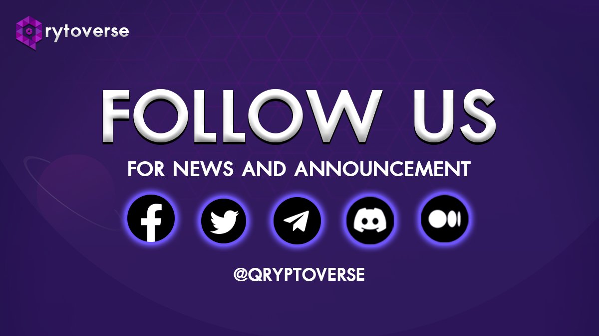 Qryptoverse's tweet photo. Hello, follow us or receive our news. got it today

Facebook : Qryptoverse
Twitter : Qryptoverse
Telegram : Qryptoverse
Medium : Qryptoverse – Medium

NFTCollection #NFTgame #Play2Earn #Qryptoverse #POE https://t.co/6p495Z8kBQ