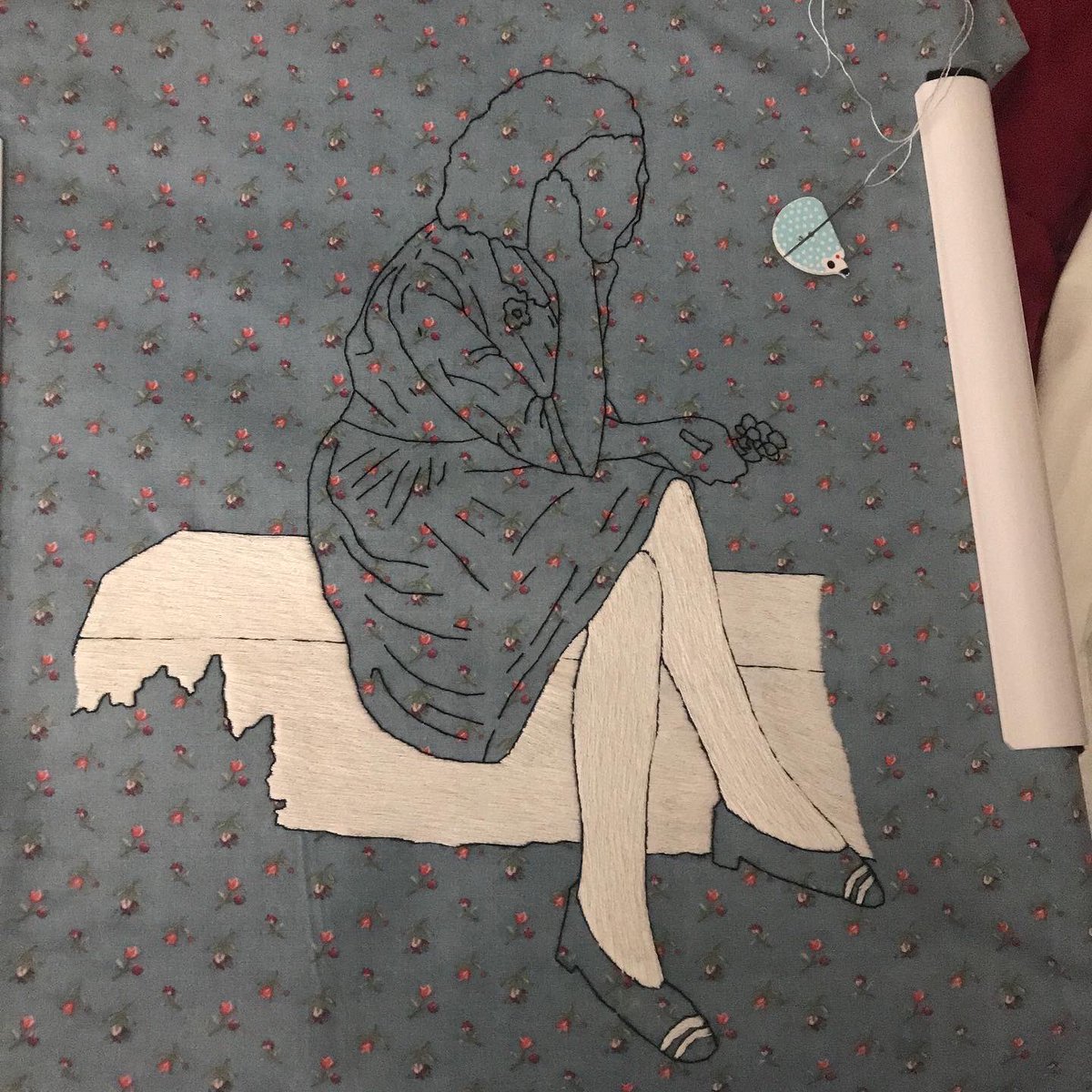 kedstevenson's tweet photo. Legs are done! 
.
.
.
#embroidered #embroidery #thread #dmcthreads #stitch #stitching #art #artist #womenartists #illustration #textile #textileart #fibreart #fibreartist #fibrearts #contemporaryart #contemporaryartist #contemporaryembroidery #canadianartist #canadianart #wip https://t.co/UY204aB4vv