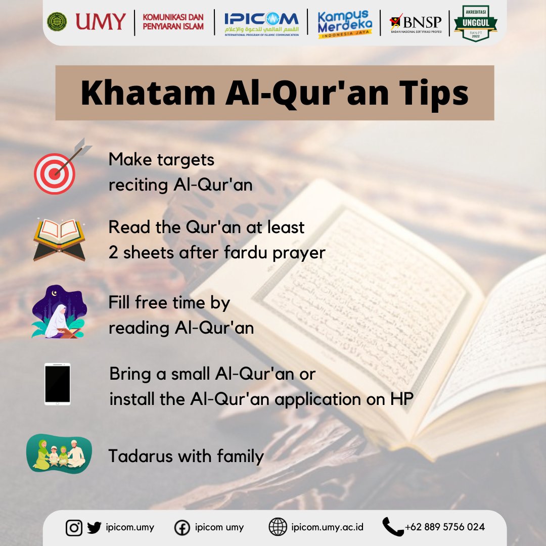 ipicom_u's tweet photo. Assalamu'alaikum IPICOMers!!
This khatam Al-Qur'an tips for you guys ๐
Don't forget to read the Holy Qur'anโจ
#IPICOM #KPIUMY #UMY #UMYogya #mahasiswa #RamadhanMubarak #Ramadhan #ramadhan2022 #RamadhanSpirit https://t.co/RnJgunJ1Eh