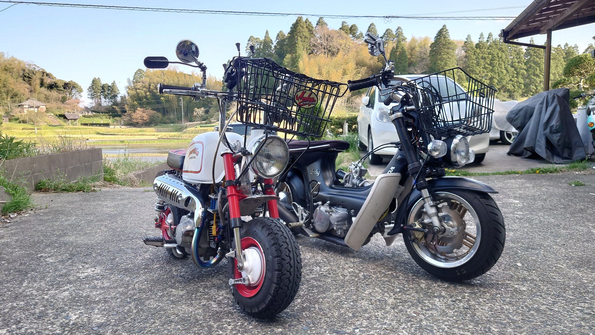 ホンダ カゴ付き シャリー バラバラ一式 4mini shaly カスタム 国産