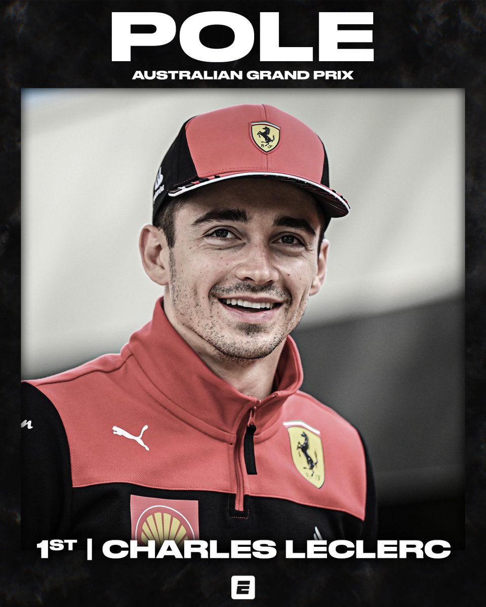 Charles is the first driver not named Sebastian or Lewis to take pole position at the Australian Grand Prix since 2010 🤯