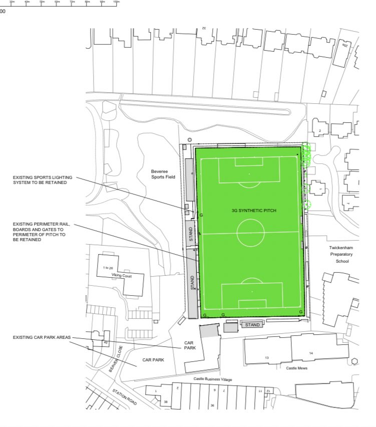 Ollie_Bayliss's tweet photo. Hampton &amp; Richmond Borough fc has applied for planning permission to change its pitch from grass to 3G. https://t.co/y8O8cs1HCO