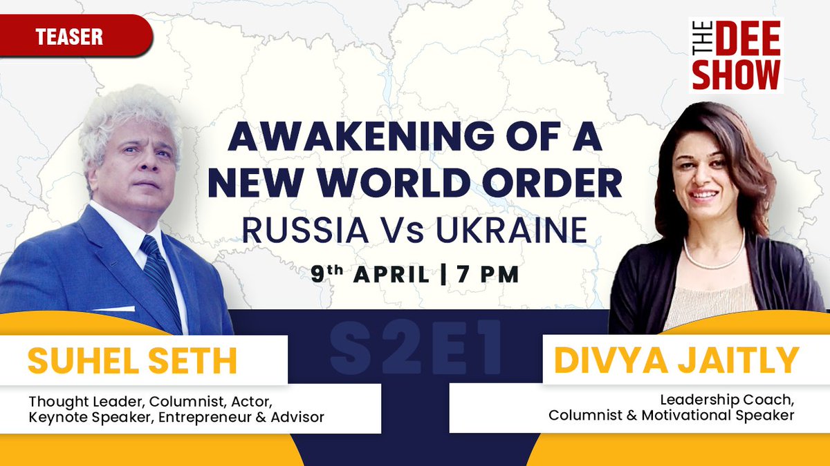 divyajaitly1's tweet photo. Don't forget, tonight at 7pm #live interaction with @Suhelseth on #leadershiplessons from #ukrainewar
Tune in on #YouTube https://t.co/EgAtejgyWG
#thedeeshow #askdivya https://t.co/BbBVwG4sWg