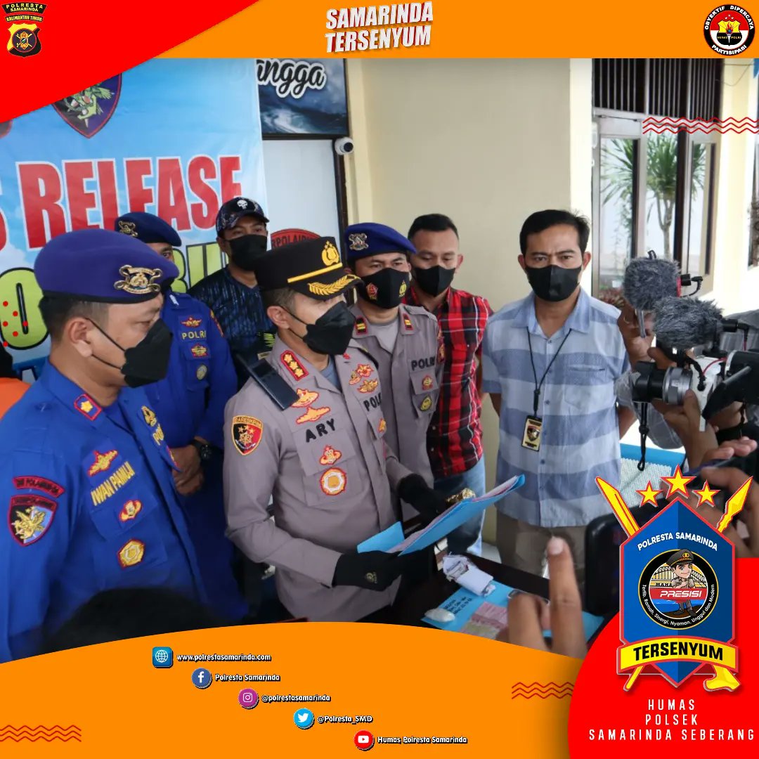 Polrestasamarinda.id – SAMARINDA – Petugas Sat Polairud unit Gakkum Polresta Samarinda, melakukan pengungkapan perkara penyalahgunaan Narkotika jenis sabu-sabu kepada seseorang di atas kapal
Kapolresta Samarinda Kombes Pol. Ary Fadli menyampaikan sat gelar press release bahwa