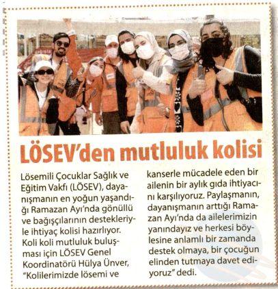 LÖSEV'den mutluluk kolisi 
Milliyet Cadde - 09.04.2022
#ÖnceÇocuklarİyileşsin