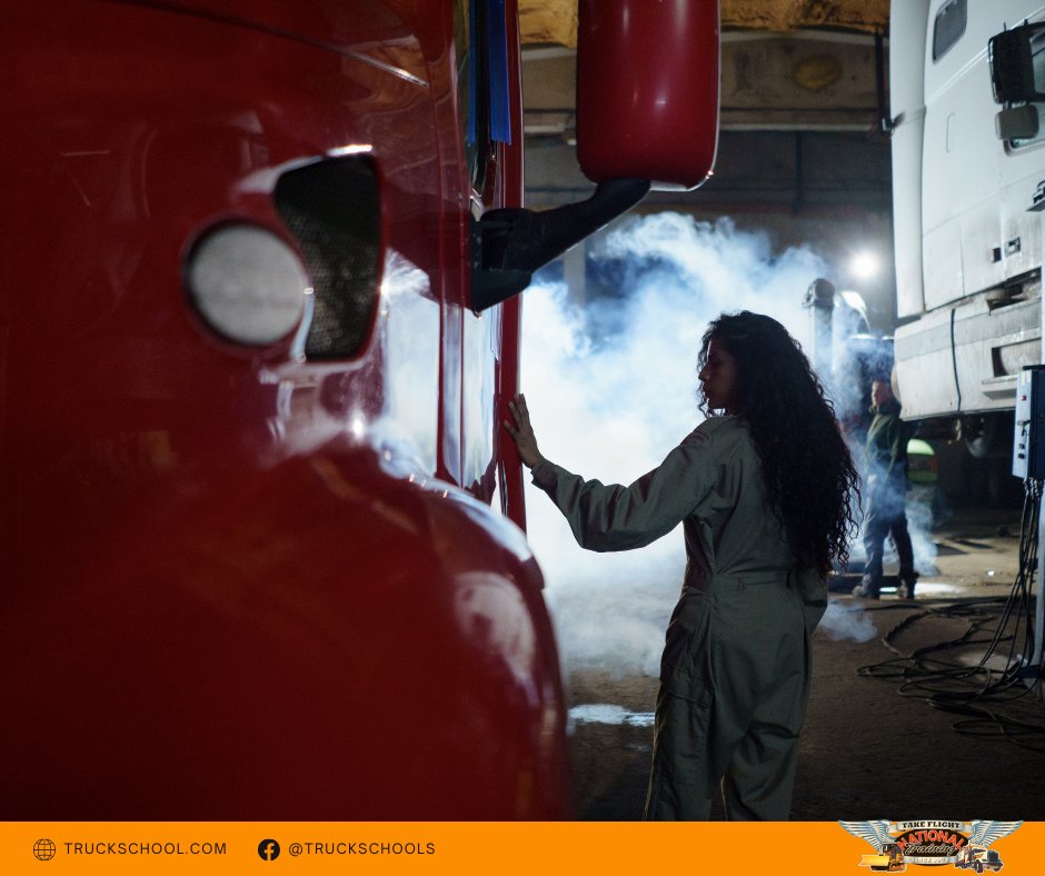 truckHEschool's tweet photo. The strength of a woman. Shout out to all women in the #trucking industry. Continue hustling! https://t.co/1ZJ1wt3R0f
