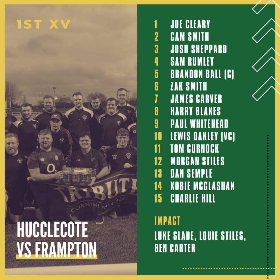 FramptonRFC's tweet photo. Last game of the season today for our 1st XV as they travel up to @HucclecoteRFC see you all up there #glosprem @GRFUrugby @swsportsnews @local_rugby https://t.co/QLISQm4dSm