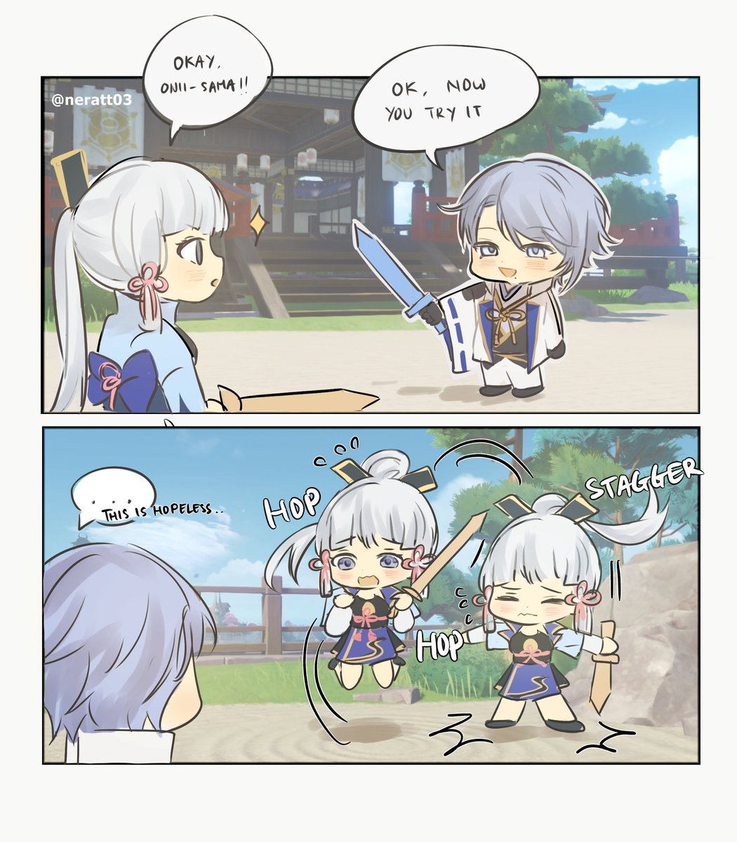 Sword training (?)

❗️Read from right to left

#GenshinImpact  #原神 #Ayato #Ayaka