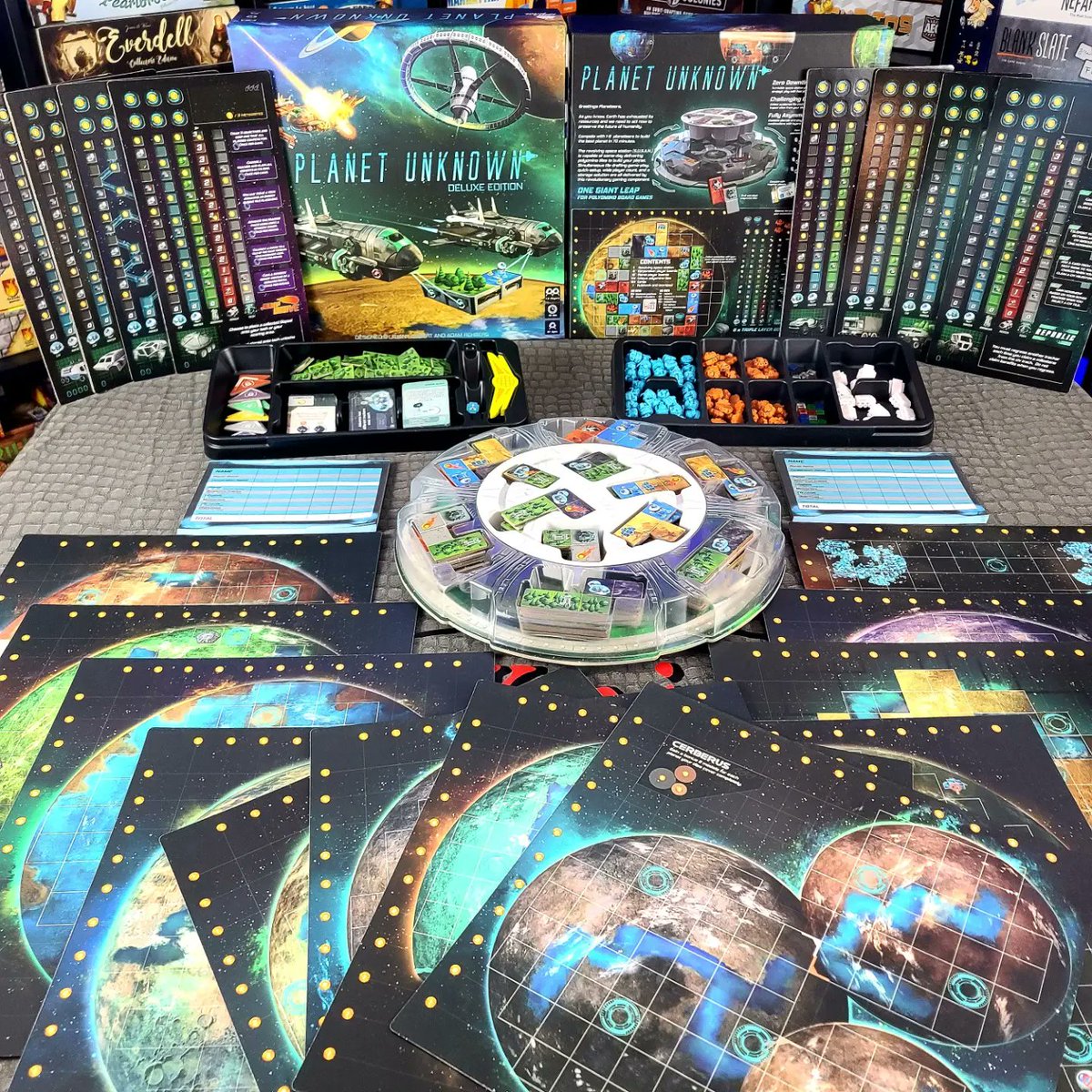 Planet Unknown is here and it is gorgeous 😍😍😍😍🤯

So pumped for this game. ZanZan the Gamer Man created a how to play video for this game while it was on Kickstarter. Check it out on YouTube 😉 So much gaming goodness!
<a href="/AdamsAppleGames/">AdamsAppleGames</a> #planetunknown #boardgames #Kickstarter