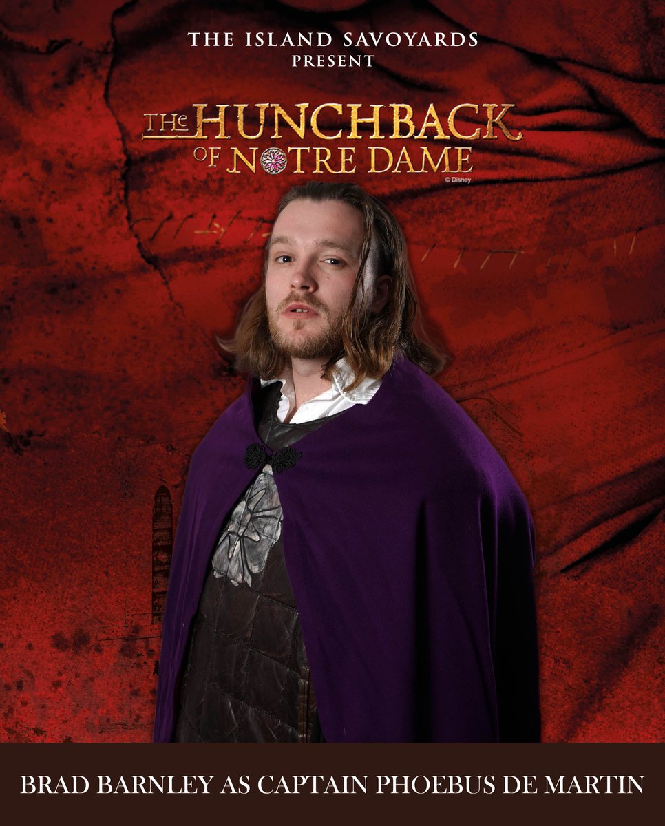 IslandSavoyards's tweet photo. 🔔MEET THE CAST🔔 BRAD BARNLEY as CAPTAIN PHOEBUS DE MARTIN #phoebus #theatre #IsleofWight #Easter2022 #thingstodo #tickets #menken #hunchbackofnotredame @bradbarnley @VisitIOW @ShanklinTheatre https://t.co/cDkN5zGyLH