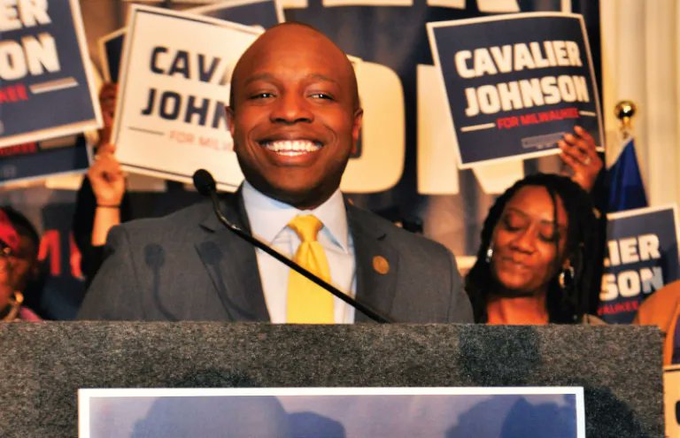 AAReports's tweet photo. Cavalier Johnson Becomes Milwaukee's First Black Mayor https://t.co/neinqzZePA #CavalierJohnson #Milwaukee #AfricanAmerican #politics https://t.co/3tAc6nyhtB