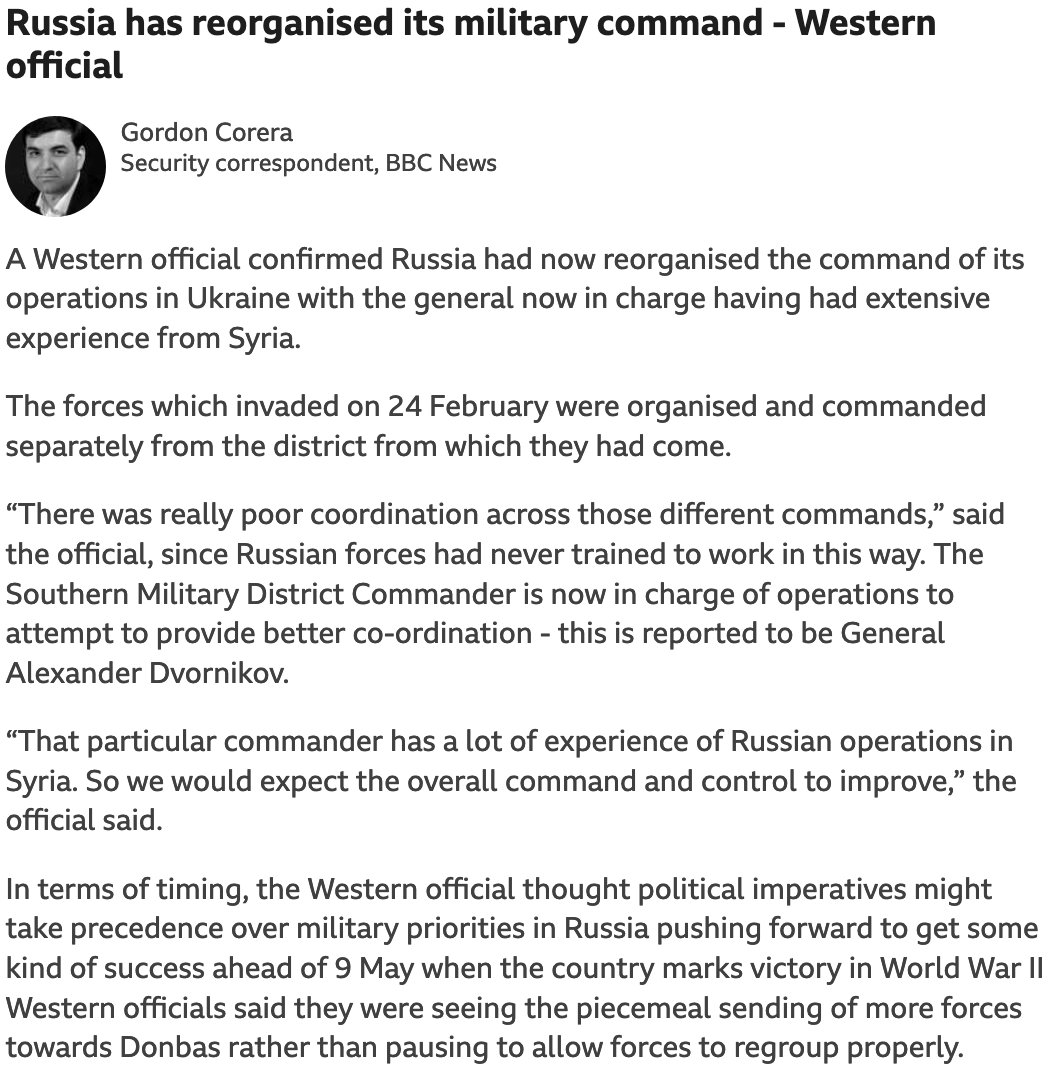 Gordon Corera on Twitter "Russia has its command for