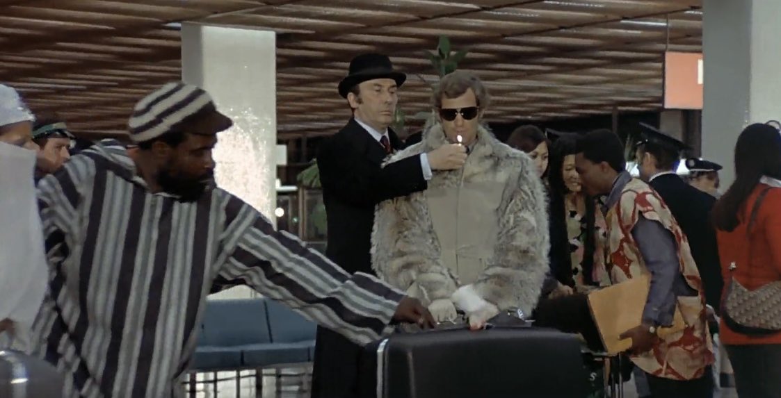 Happy birthday jean-paul belmondo here we have him wearing a fur coat in le magnifique, 1973 