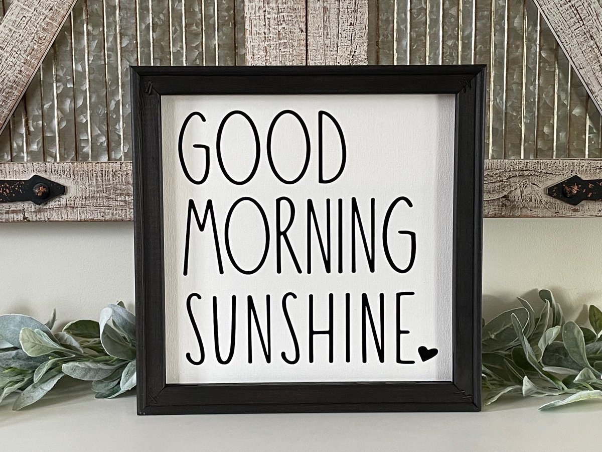 Farmhousecount1's tweet photo. Good Morning Sunshine Farmhouse Wall Decor #goodmorningsunshine #farmhousesignsandsayings #homedecor #etsysellers #goodmorning #sunshine #farmhousecountrychic #handmadesigns #inmyetsyshop #shippingavailable https://t.co/dEUQ5FgIcl https://t.co/FVN3OBTgSR