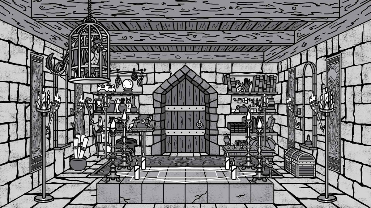 klehmandesign's tweet photo. #fantasy #illustration of a #wizard's summoning room. #WIP https://t.co/NKujkED3d7