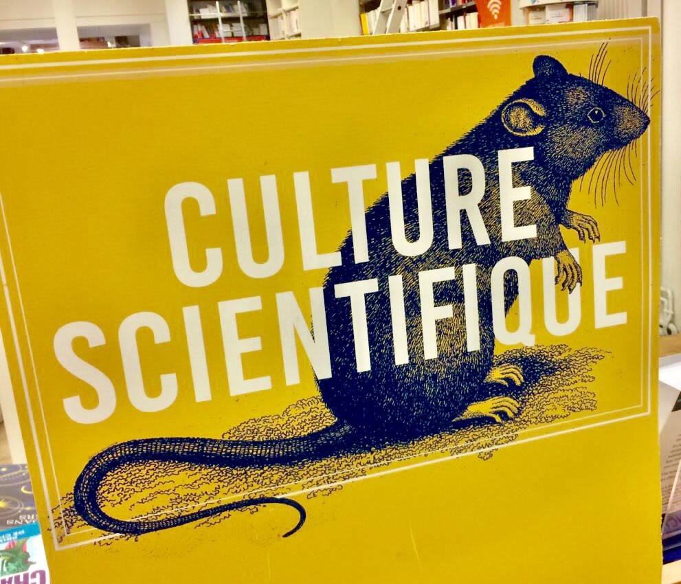 AudeLalis's tweet photo. Merci à la @librairiemollat de Bordeaux d’associer Rat & Science #cachange #rayonculturescientifique https://t.co/2ci8mmoI8G