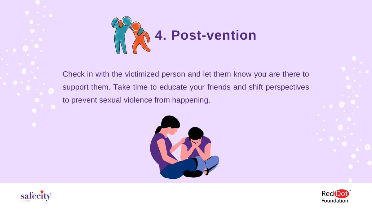 TheSafecityApp's tweet photo. Here are a few steps one can take to stop street harassment. 

Do give it a good read.

#antistreetharassment #StopStreetHarassment #ASHweek

#sexualharassment #metoo #sexualassault #sexualabuse #harassment #feminism #nomeansno #sexualviolence #mentalhealth https://t.co/o5coCjVSpT