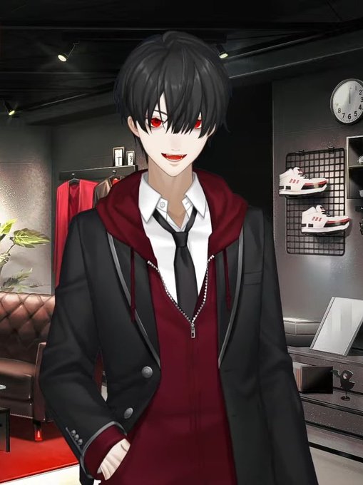 黒髪赤目のtwitterイラスト検索結果