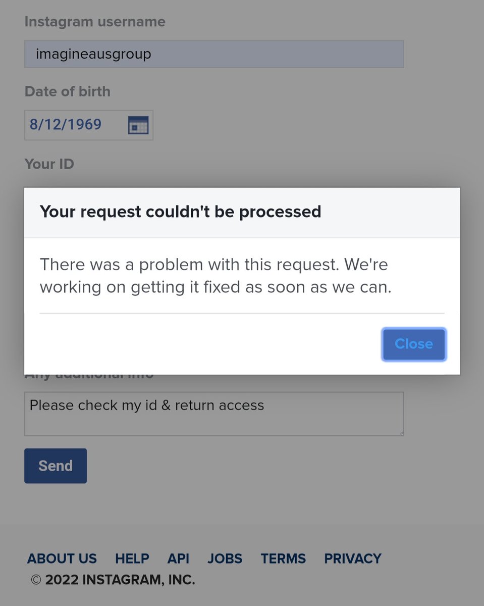 tracymiles812's tweet photo. @instagrambusine @instagram @InstagramComms when are you fixing this so i can upload my Photo ID for you to approx &amp; unblock my account access?. #instagramsupport #instagramhelp #instagramlive https://t.co/hxg61viuhs