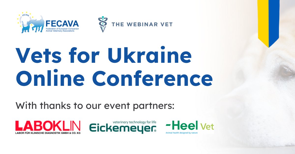 thewebinarvet's tweet photo. The #VetsForUkraine Online Conference is currently taking place until 10pm CEST (9pm BST). We would like to say a huge thank you to our event partners LABOKLIN, @EickemeyerUK and Heel Vet for all of their support. #StandWithUkraine #Vets https://t.co/hFYiipksH4