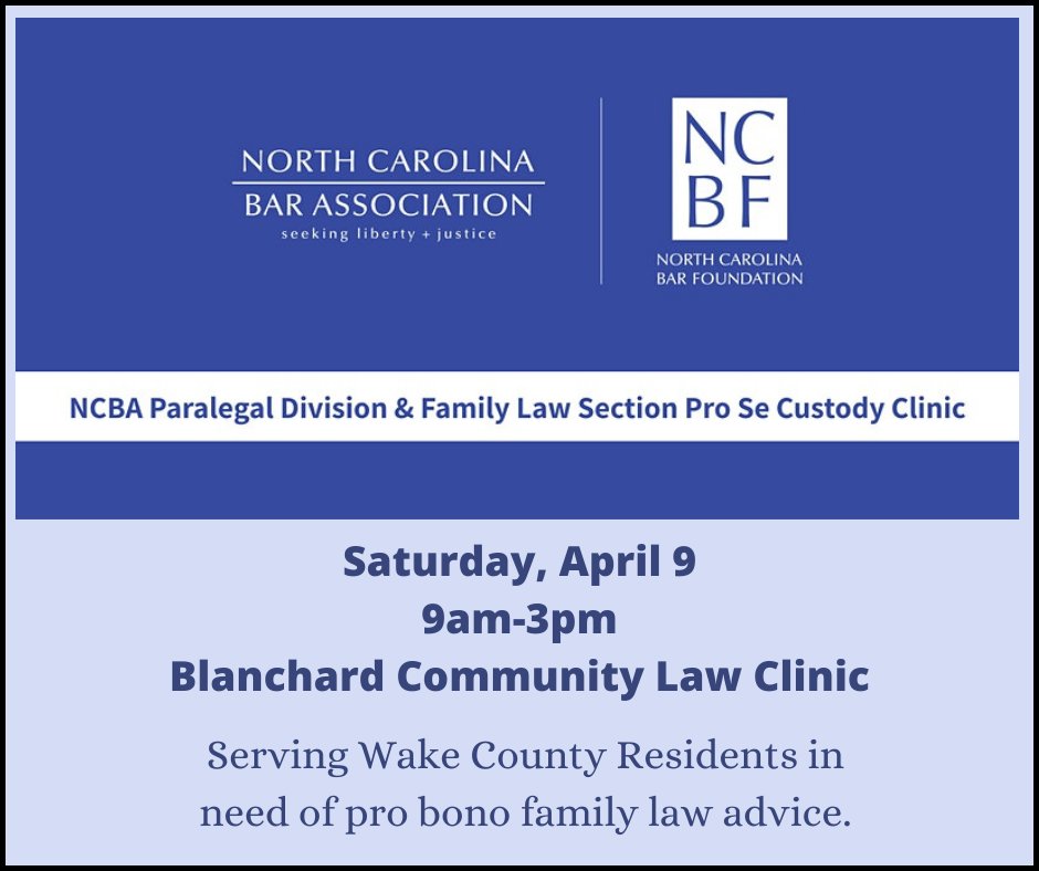 NC Pro Bono Resource Center on Twitter "Thank you to the Paralegal Division and Family