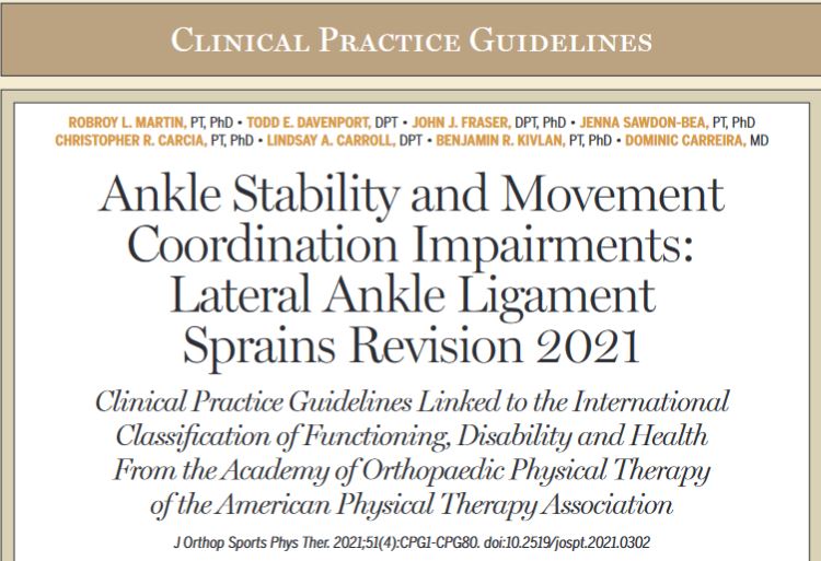 JOSPT's tweet photo. Need some weekend reading 🤔

One of our #MostPopular papers from the past two years... the Ankle Instability #ClinicalPracticeGuideline 2021 Update is #OpenAccess 👉 https://t.co/m3ftvXJDLl

OR get the #PerspectivesForPractice summary -> https://t.co/ysesVFSSJh

#yourJOSPT https://t.co/a81mTWHJAd