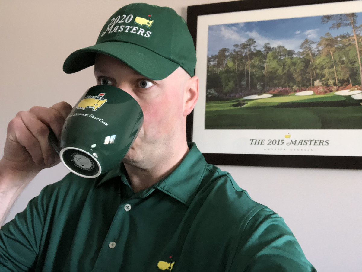 DeHoBania's tweet photo. Me: I think adults who dress up for Halloween are childish

Also me on #Masters weekend: https://t.co/37q1aaLFpc
