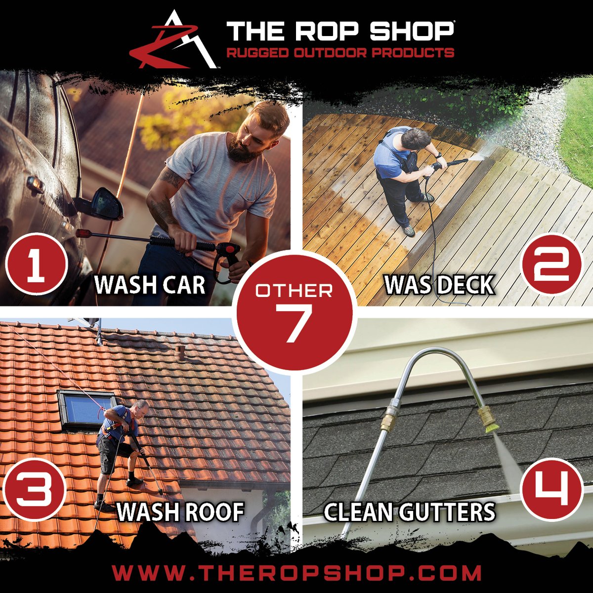 🤔 How do you use your Pressure Washer? Wash vehicles? Deck? Home? Did we miss something?

🤔 The ROP Shop: loom.ly/_qRkeQg

#theropshop #theropshop #Himore #Homelite #Ryobi #Craftsman #Huskey #Kohler #Honda #Campbell #Hausfeld #BriggsandStratton #Champion #Coleman