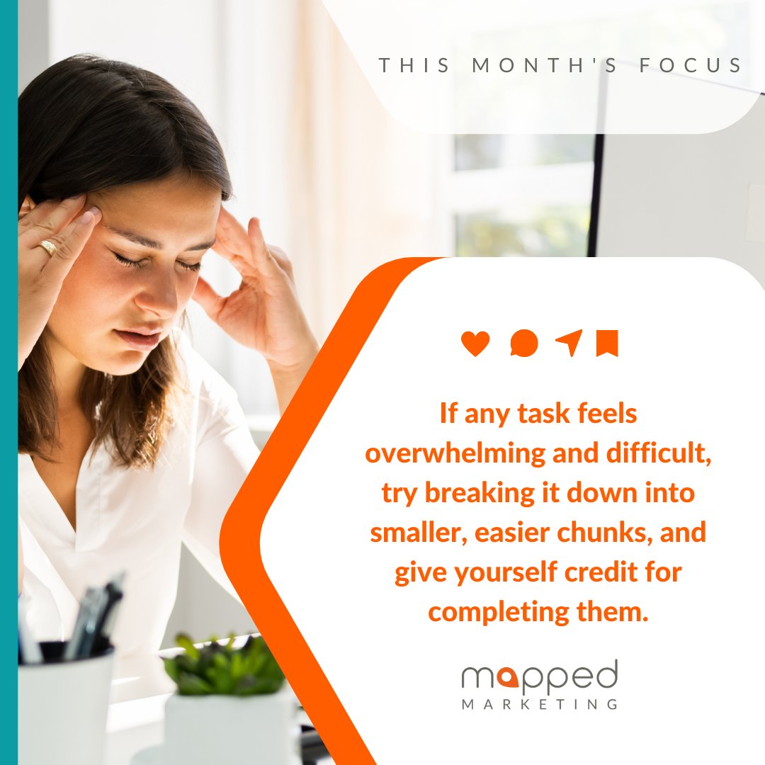 mapped_agency's tweet photo. We are focusing on the importance of stress awareness, and learning to deal with stress accordingly. 

If you ever feel overwhelmed, remember to take a step back, and split any big tasks into smaller chunks. 

#DigitalMarketingAgency #StressAtWork #StressAwarenessMonth https://t.co/bYi4TS274E