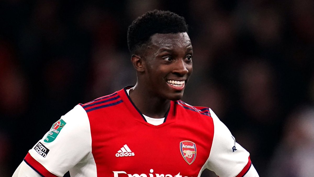 Listo_Mens's tweet photo. Ghana has a new striker, Eddie Nketiah, who plays for Arsenal has switched his nationality to play for Ghana 

The 22-year-old has represented England at the U18,19,20,21 levels. https://t.co/srfWKfypVz