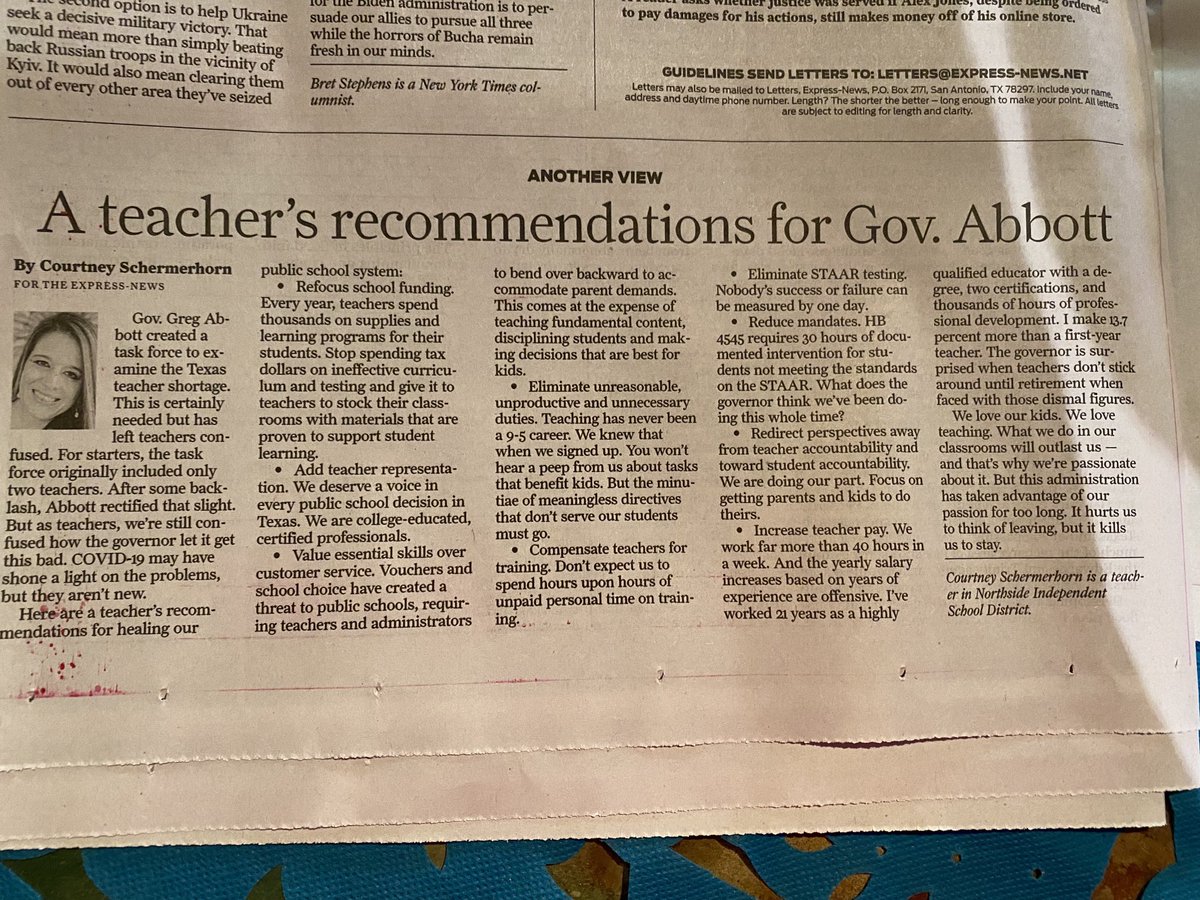 Thank you, Courtney Schermerhorn ⁦<a href="/NISD/">Northside ISD</a>⁩ your insights &amp; ideas are appreciated &amp; valued. Your passion for teaching is exemplary.