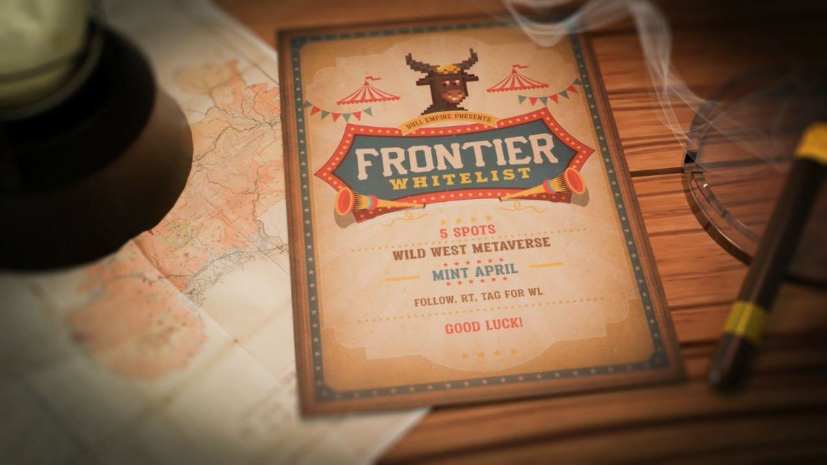 Bull Empire I STAKING LIVE (@bullempirenft) on Twitter photo The Frontier : Western Metaverse WL Giveaway! š¤
Giving Away 10x Whitelist Spots!
To enter:
1. Follow
<a href="/BullEmpireNFT/">Bull Empire I STAKING LIVE</a> & <a href="/SolanaFrontier/">Solana Frontier</a>
2. Retweet + TAG 3 FRIENDS
3. Join their discord : discord.gg/solanafrontier The Frontier : Western Metaverse WL Giveaway! š¤
Giving Away 10x Whitelist Spots!
To enter:
1. Follow
<a href="/BullEmpireNFT/">Bull Empire I STAKING LIVE</a> & <a href="/SolanaFrontier/">Solana Frontier</a>
2. Retweet + TAG 3 FRIENDS
3. Join their discord : discord.gg/solanafrontier