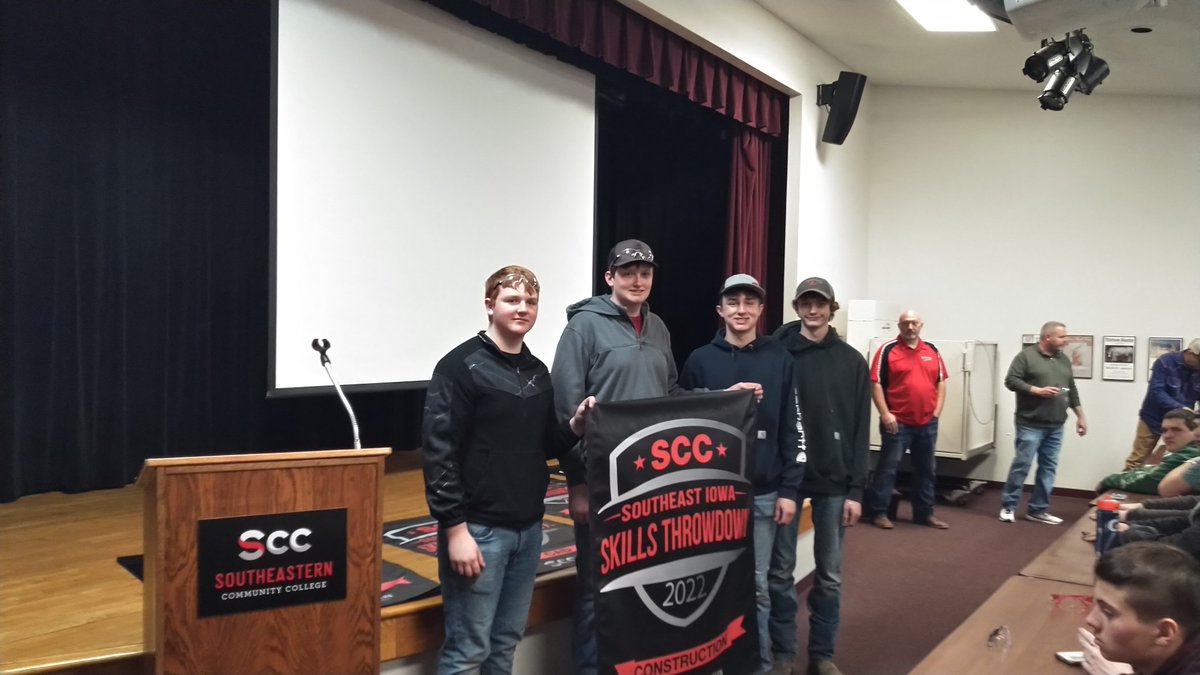 Congratulations to these 4 for taking home 1st place in the construction portion of the SCC Skills Trowdown. #mepoclassroom