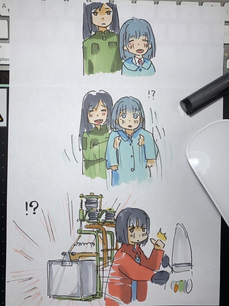 ぼくもスーパーカブ絵を再掲したいって思ったけど酷いのしかない。 